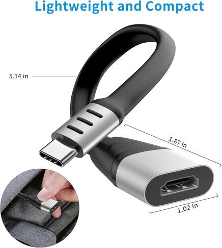محول USB C إلى HDMI، محول NIAO-CHAO USB من النوع C إلى 4K HDMI لأجهزة MacBook Pro وMacBook Air وiPad Pro وPixelbook وXPS والمزيد (مع سلك) in Kuwait