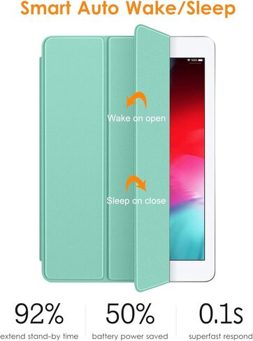 DTTO for iPad Mini 5th Generation 2019 Case, [Gentle Series] Smart Cover Trifold Stand Soft Back Cover for iPad Mini 5th Gen 2019/iPad Mini 4 2015 [Auto Sleep/Wake], Mint Green in Kuwait