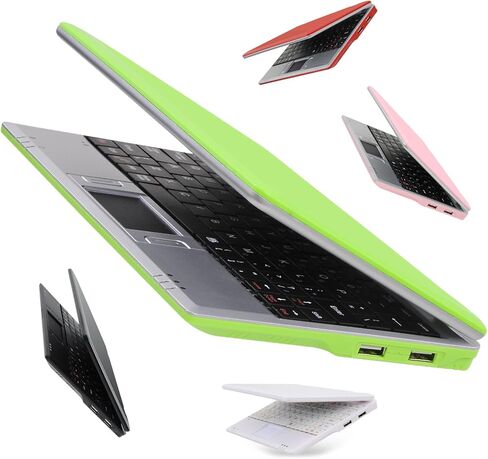 7 Inch Portable Mini Computer Laptop PC Netbook for Kids Android 12 Quad Core 32GB WiFi Built in Camera Netflix YouTube Flash Player (Green) in Kuwait