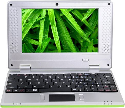 7 Inch Portable Mini Computer Laptop PC Netbook for Kids Android 12 Quad Core 32GB WiFi Built in Camera Netflix YouTube Flash Player (Green) in Kuwait