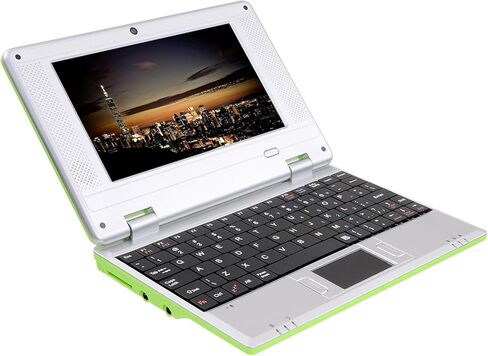 7 Inch Portable Mini Computer Laptop PC Netbook for Kids Android 12 Quad Core 32GB WiFi Built in Camera Netflix YouTube Flash Player (Green) in Kuwait