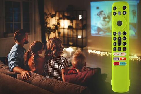 Silicone Cover for TCL RC902V FMR1 Voice Remote, TCL LED Smart TV 65X925 75X925 Remote Control Case Cover with Lanyard(Glow Green) in Saudi Arabia