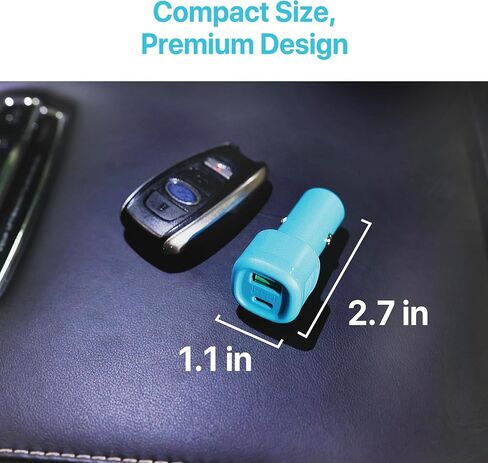 BLACK+DECKER USB C Car Charger, Compact 38W 2-Port, LED Indicator Type C Charger with Power Delivery/Quick Charge, Compatible with iPhone 15 14 13 12 Series, Pixel 3 2 XL, iPad Pro, More in Saudi Arabia