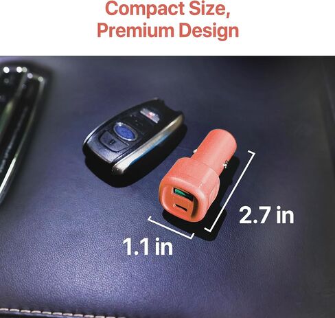 BLACK+DECKER USB C Car Charger, Compact 38W 2-Port, LED Indicator Type C Charger with Power Delivery/Quick Charge, Compatible with iPhone 17 16 15 14 13 Series, Pixel 3 2 XL, iPad Pro, More in Saudi Arabia