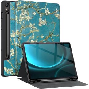 حافظة Soke لهاتف Samsung Galaxy Tab S9 /S9 FE 5G 2023 - حافظة قابلة للطي بحامل مقاوم للصدمات، زوايا متعددة الرؤية، غطاء خلفي ناعم من مادة TPU لجهاز Galaxy Tab S9 FE 10.9 بوصة/S9 11 بوصة، زهر