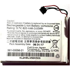 361-00056-21 Battery Replacement for Compatible Garmin DriveLuxe 50 NA LMTHD GPS 010-01531-003.7V 820mAh
