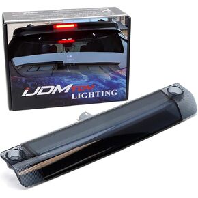 iJDMTOY Smoked Dark Lens 9-LED 3rd Brake Light Assy Compatible With Toyota 4Runner Highlander Prius Sienna etc., Rear Center Roof High Mount LED Third Brake w/Strobe Braking Feature