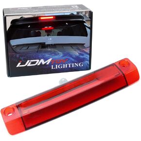 iJDMTOY عدسة داكنة مدخنة 9-LED ضوء الفرامل الثالث متوافق مع Toyota 4Runner Highlander Prius Sienna وما إلى ذلك، سقف مركزي خلفي عالي التركيب LED فرامل ثالثة مع ميزة الكبح القوية
