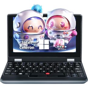 All Metal 7'' Touch Screen Ultra-Light Mini Laptop, 12GB DDR4,Intel Celeron N4000(up to 2.5GHz),Windows 11Pro, WiFi, USB3.0, MiniHDMI,Webcam,TF Card 256G SSD