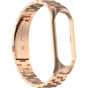 KOMI Mi Band 7 Watch Band - Metal Stainless Steel Replacement Strap Compatible for Xiaomi Mi Band 7 Tracker smartwatch(Black)
