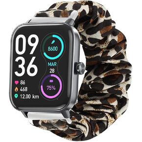 IDW13,IDW16,IDW19,IDW17 Smartwatch Bands, Lamshaw 22mm Fabric Elastic Scrunchie Elastic Women Cute Replacement Straps Compatible for TOOBUR,TEMINICE,VRPEFIT,Konitee,Gydom,Faweio IDW13 Watch / Woneligo W3 / TOOBUR,Faweio IDW16 Watch / MILOUZ,Amzhero,A-TGTG