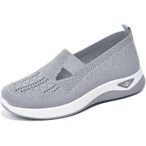 StoneLiquid Women's Comfortable Breathable Knitted Sneakers Orthopedic Walking Arch Support Soft Cut-Out Shoes