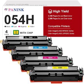 054H Toner Cartridge Set Replacement for Canon CRG-054 054H 054 Toner Cartridge Set Compatible with Canon MF642Cdw Toner Cartridges, Color imageCLASS MF641CW MF644Cdw LBP622Cdw Printer