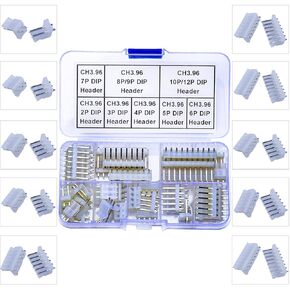 3.96mm DIP Header IC Sockets & Plugs Adapter Compatible with Molex Connector Kit, MX3.96 2/3/4/5/6/7/8/9/10/12P Molex KK 156 DIP Header Through Hole Top Type Vertical Header (MX3.96-DIP-Ver)