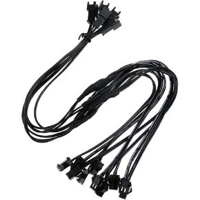 Modengzhe 5 Pcs 4-Way EL Splitter Cable, One Male to Quad Female EL Wire for Neon Lights Battery Pack, 14.9 Inches