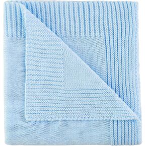 100% Knit Cotton Baby Blanket with Specially Knitted Tous Bears and Stars. Luxurious Baby Shower, Gender Reveal or Newborn Gift from Tous, Soft and Cozy for Baby Girls and Boys (Pink)