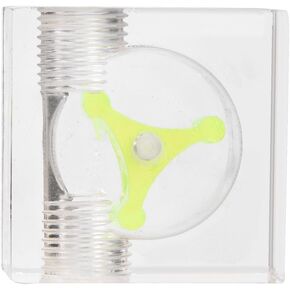 G1/4 Water Cooler Meter Indicator,3 Impeller Water Cooler Meter Indicator for PC Water Cooling System G1/4 Thread, Adhesive sealing, easy to install and use(Quadrate 2 Ways)