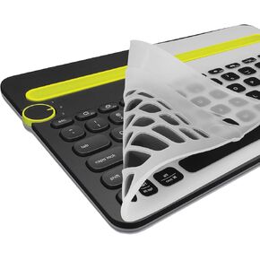 kwmobile Keyboard Cover Compatible with Logitech K480 - Keyboard Cover US English QWERTY - Black