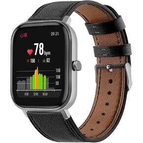 20mm Genuine Leather Style Watch Bands Compatible with Amazfit Bip U Pro/Bip S Lite/Bip 3/Bip 3 pro,Replacement Watch Band for Amazfit GTS/GTS 2/ GTS 2e/ GTS 2 Mini/GTS 3/GTS 4 mini/GTR mini/Bip/Bip Lite/Bip S/Bip U