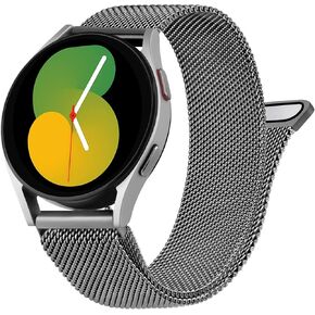 Metal Bands Compatible with Samsung Galaxy Watch 5 Band 40mm 44mm, Galaxy Watch 5 Pro Bands 45mm, 20mm Stainless Steel Replacement Strap for Galaxy Watch 5 Band Women Men