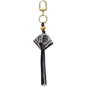 Tory Burch Women's T Monogram Jacquard Key Fob Bag Charm