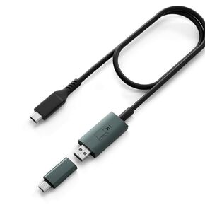 2-in-1 USB-A/C Video Transmission Cable Suitable for 15.6'' Triple Monitor, Design for without Full-Featured Type-C Ports laptop connect tri-screen, Especially for Macbooks with M1/M2/M3 chip