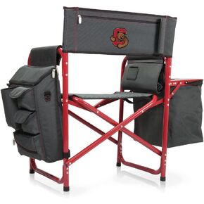 PICNIC TIME NCAA Ohio State Buckeyes Fusion Camping Chair with Side Table and Soft Cooler - Beach Chair for Adults - Lawn Chair