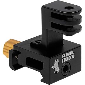 Fotodiox Rail DOGZ 3-Prong Side Rail Mount Compatible with GP Hero 2-Prong System - All Metal Mount Compatible with Picatinny 1913 Rail Integration System