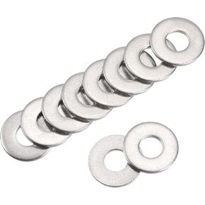 uxcell #12 316 Stainless Steel Flat Washer for Screw Bolt 100Pcs