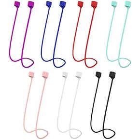 Magnetic Anti-Lost Straps for AirPods, Soft Silicone Sport Earphones Anti-Lost Strap, Colorful Wire Cable Connector for Apple Airpods Wireless Bluetooth Earphones (6 Pack)