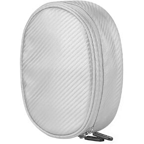 Geekria Headphone Pouch Compatible with Beats Solo 4, Solo 3, Solo 2, Studio Pro, Studio 3, Studio, Solo HD Case, Replacement Protective Travel Carrying Bag with Cable Storage (Silver)