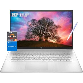 HP Laptops - 17 Inch Touchscreen Laptop with Stylus Pen - AMD Ryzen 5 7530U - Wi-Fi 6 - Camera Privacy Shutter - Ideal for College Students Business Office (Windows 11, 32GB RAM |2TB PCIe SSD)