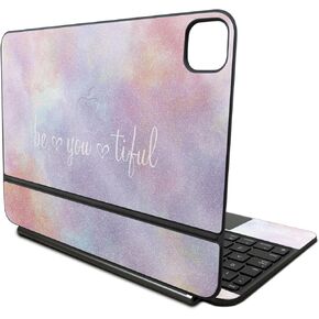 Glossy Glitter Skin Compatible with Apple Magic Keyboard for iPad Pro 11‑inch (M4) 2024 - BeYouTiful - Premium 3M Vinyl Protective Wrap Decal Cover - Easy to Apply | Crafted in The USA by MightySkins