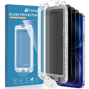T Tersely 3-Pack Privacy Screen Protector for iPhone 16 Pro Max (6.9inch) with Auto Alignment Kit,Edge to Edge Protection Full Cover Private Anti-Spy Case-Friendly Curved