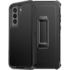 Defender Case for Samsung Galaxy S21 5G, Wsaurbnit Heavy Duty Shockproof Rugged Protection [Military Grade Protective] Kickstand Cell Phone Cover with Belt Clip Holster (Black)