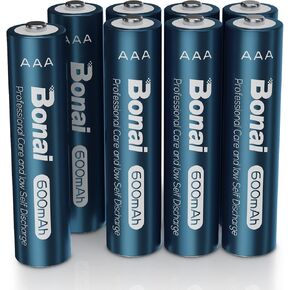 BONAI Solar AAA Rechargeable Batteries 1.2V 600mAh_20 Packs_ Triple AAA NiMH Battery Solar Batteries for Solar Garden Lights for Solar Lights, Garden Lights, Solar Lamp Anti-Leak (AAA 20 Pack)…