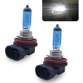 Pack-2 H1 Halogen Bulbs, Car Xenon Light Bulbs, 12V 100W Car High Beam Lights, Automobile Lights Replacement Kit, Universal for Most Cars, SUVs and Vans (White #H1)