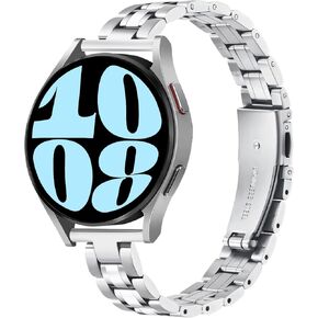 حزام رفيع متوافق مع ساعة Samsung Galaxy Watch 7/FE/6/5/4 40 مم 44 مم، 5 Pro 45 مم، ساعة 6/4 كلاسيكية 43 مم 47 مم 42 مم 46 مم، 20 مم حزام معصم بديل من الفولاذ المقاوم للصدأ للنساء والرجال in Kuwait