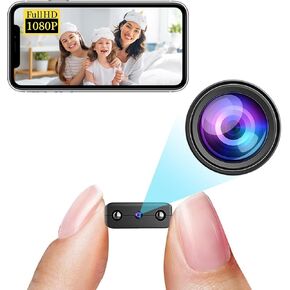 Smallest Wireless WiFi Battery Camera,HD1080P Remote Camera,Portable Video Recording Live Feed,Baby Monitor,Nanny Cam with Night Vision,Motion Detection,Cloud Storage for Security with iOS AndroidAPP