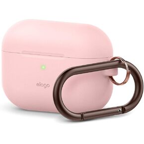 elago Original Case Compatible with Apple AirPods Pro Case - Protective Silicone Cover with Keychain, Precise Cutout, Supports Wireless Charging (Pastel Green)