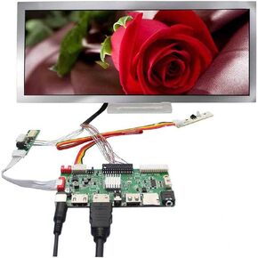 VSDISPLAY 12.3" 12.3 Inch 1920x720 FHD IPS LCD Screen HSD123KPW2-D10 with HD-MI USB SD Card LCD Controller Board VS-56S2 Multimedia Supports MP4
