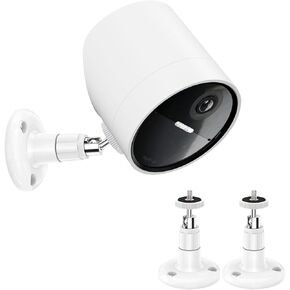 2 Pack Wall Mount Compatible with SimpliSafe Outdoor Security Camera, 360° Rotation Bracket with 1/4 Screw Thread, Camera Not Included (White)