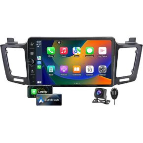 For Toyota RAV4 2013-2018 Android Radio Stereo With control knob Head Unit 10.1-Inch 1280*800 HD Touch Screen with Android Auto Wireless CarPlay 5G WiFi GPS Navigation Bluetooth DSP Backup AHD Camera