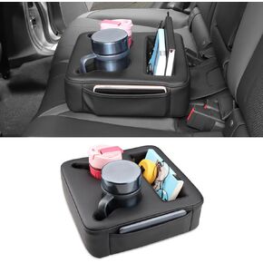 MARCHFA Car Back Seat Organizer Cup Holders Rear Seat Storage Organizer for Drinks Car Backseat Accessories