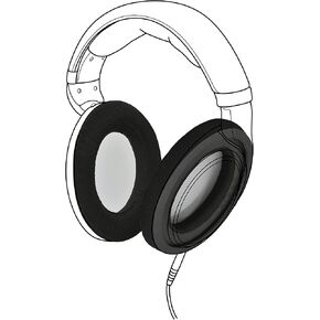 Earpadz Replacement for Sennheiser HD598, PC37x Gaming Headset Ear Pads, Soft Knit Headphone Cushions (Jerzee, Black, 1 Pair)