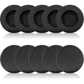 Ear Cushions for Jabra Headset, Foam Earpads Replacement Headphone Covers for Jabra PRO 920 930 9470 9400BS GN2000 Biz 1500 1900 2400II Plantronics HW251N 510 520 Blackwire 3220 3320-10 Pack