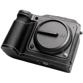 UC Handmade Genuine Leather Camera Half Case for Hasselblad X2D - Top Layer Cowhide Body + Metal Base Plate + Hand Shank 3-in-1 Design (Brown-mbox)
