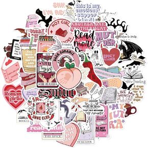 50Pcs Cute Vintage Stickers, Vinyl Waterproof Aesthetic Stickers, Scrapbook Stickers for Water Bottle, Notebook Laptop Computer Guitar for Kids Teenagers Adults