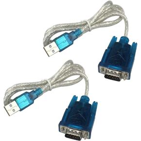 2 PCS HL-340 USB to RS232 COM Port Serial PDA 9 pin DB9 Cable Adapter Support Windows7-64