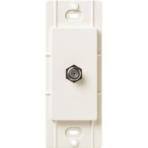 Lutron Satin Colors Coaxial Cable Jack - Biscuit